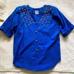 80's Vintage Studded Top